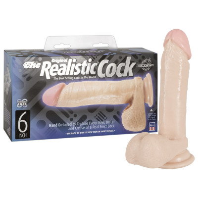 FALLO REALISTICO CON TESTICOLI DOC JOHNSON \"REALISTIC COCK 6\"